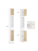 SoBuy Hochschrank in Weiß mit Natur-Eichen-Latten - (W) 20 x (H) 180 x (L) 20 cm