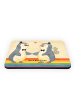 Mr. & Mrs. Panda haftmagnet Pinguine Gay Pride Design mit Spruch in Weiß