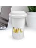 Mr. & Mrs. Panda Coffee To Go Becher Raupe Schmetterling ohne Sp... in Weiß