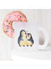 Mr. & Mrs. Panda Kaffeepott Pinguin umarmen ohne Spruch in Transparent