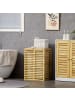 HOMCOM Wäschekorb-44L x 37B x 62,5H cm-Naturholz