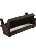 58 aufm Kessel SOFA 3-Sitzer mit Bettfunktion Kaylyn Flockstoff braun