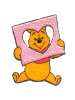 Disney Winnie Puuh HerzrahmenApplikation Bügelbild inGelb