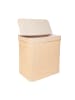 relaxdays Wäschekorb in Natur - (B)58 x (H)61 x (T)39 cm