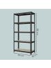 SONGMICS Bücherregal Cozory in Greige-Schwarz - (B)90 x (H)180 x (T)40 cm