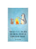 Mr. & Mrs. Panda Frotteehandtuch Pinguin Lagerfeuer mit Spruch in Eisblau