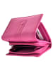 Florence Geldbörse Leder fuchsia pink Damen ca. 12cm ca. 9cm