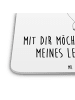 Mr. & Mrs. Panda Untersetzer Einhorn Blume mit Spruch in Weiß