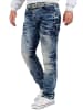 Cipo & Baxx Herren Regular Fit Jeans Stonewashed in Blue