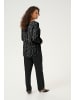Kaffe Langarm-Bluse KAamber Regular fit in Black/Grey Graphic Simili