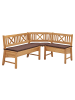 58 aufm Kessel ECKBANK Delbin 139 x 179 x 87 Massivholz Wildeiche geölt/Dunkelbraun