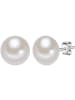 Valero Pearls Perlen-Ohrstecker Sterling Silber Süßwasser-Zuchtperle in weiß
