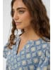CULTURE Bluse kurzarm CUjustin Relaxed fit in Blue/White