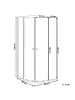 Beliani Duschkabine ONELLI in Silber - (W) 90 x (H) 190 x (L) 90 cm