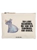 Mr. & Mrs. Panda Schminktasche Einhorn Nashorn mit Spruch in Weiß