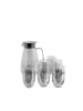 Almina 7-tlg. Karaffen-Set aus Glas - 1,95 L Karaffe & 6 Gläsern - 330 ml in Grau