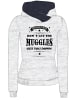 Harry Potter Schalkragenpullover Harry Potter Muggles in grau meliert