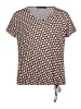 Betty Barclay Printshirt mit V-Ausschnitt in Dark Blue/Brown