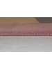 KADIMA DESIGN Wollteppich Kurzflor HALLEIN Geometrisch Abstrakt Naturfaser in Grau-Rosa