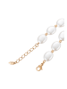 faina Women Beaded Bracelet in Rose Gold White