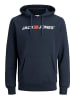 Jack & Jones Corp Sweat Hood Kapuzen Sweatshirt Jumper Reg Fit in Navy