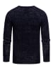 Rusty Neal Grobstrick Slim Fit V-Neck-Pullover in Marine