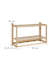 relaxdays Wandregal in Natur - (B)60 x (H)40 x (T)23,5 cm