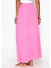 SASSYCLASSY Maxi Musselin Rock mit Schlitz in Pink
