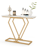 COSTWAY Eingangstisch schmal 100 x 29,5 x 80 cm in Gold