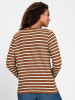 WITT WEIDEN Shirt in cognac-ecru-gestreift