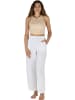 Janice Lange Damen Musselin Hose Larisa in Weiß