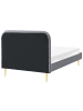 Beliani Doppelbett FLAYAT in Grau/Gold - (W) 133 x (H) 109 x (L) 215 cm