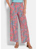 GOLDNER Kurzgröße:  Leichte Sommerhose mit Paisley-Print in koralle / gemustert