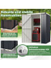 COSTWAY Gartenhaus Metall 117 x 89 x 162 cm in Grau