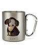 Mr. & Mrs. Panda Pott Hund Entspannen ohne Spruch in Silber