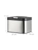 relaxdays Biomülleimer in Silber/ Schwarz - 4,5 L