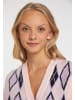 myMo Damen Strickweste in Rosa Mehrfarbig