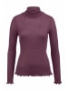Hessnatur Longsleeve mit Rollkragen in brombeere