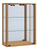 VCM  Wandvitrine Glasvitrine Udina Spiegel in Buche