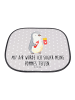 Mr. & Mrs. Panda Auto Sonnenblende Pinguin Pommes mit Spruch in Grau Pastell