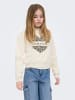 KIDS ONLY Kapuzensweatshirt KOGCOOPER LIFE HEART in antique white
