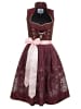 Edelnice Midi Dirndl 2-teilig Stella in bordeaux