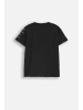 Coccodrillo T-Shirt mit kurzen Ärmeln in schwarz