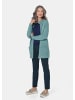 GOLDNER Kurzgröße:  Boucle Strickmantel in jade