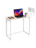 relaxdays Schreibtisch in Weiß - (B)80 x (H)74 x (T)40 cm