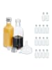 relaxdays 16 x kleine Flaschen in Transparent/ Silber - 100 ml