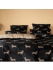 Elegante Bettwäsche Dogs in schwarz beige