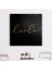 WALLART Leinwandbild Gold - Liebe Kalligraphie Schwarz in Schwarz