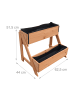relaxdays Hochbeet in Orange - (B)62,5 x (H)51,5 x (T)44 cm