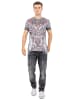 Cipo & Baxx Cipo & Baxx Slim Fit T-Shirt Herren  CT746 Grey S